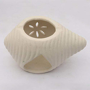 ExclusiveLane Ceramic Oil Burner White (Non Electrical) - For Gift/Home Décor/Tea Light/Tea Light Holder - Home Decor Lo