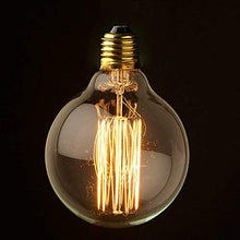 Load image into Gallery viewer, Fizzytech 40W Vintage Antique Light Bulbs, E27 Round Style Bulb, Clear Glass, 220 Volts, Filament Light Bulbs for Home Light Fixtures Decorative, Dimmable(Warm White, 2 Units) - Home Decor Lo