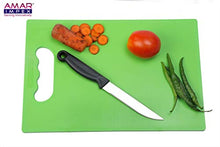 Load image into Gallery viewer, Amar Impex Premium Plastic Chopping Board with 1 Knife, Green - Home Decor Lo