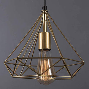 Homesake Cluster lamp Golden Single Hanging Pendant Ceiling Decorative Vintage Chandelier LED or Filament Light (Golden Pack of 1) - Made in India Products
