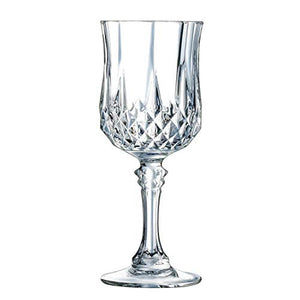 PrimeWorld Glass Wine Glass - 6 Pieces, Clear, 220 ml - Home Decor Lo