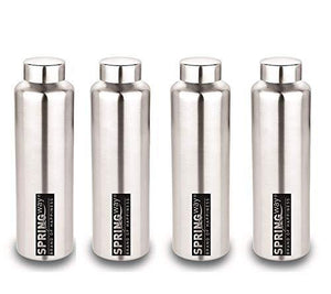 SPRINGWAY - Brand of Happiness® | Eco Neer-9 Stainless Steel Water Bottle 900ml Set of 4 (Steel) - Home Decor Lo