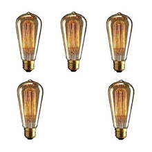 Load image into Gallery viewer, Prop It Up Vintage Incandescent Antique Dimmable Edison Bulb for Home Light Fixtures Squirrel Cage Filament E27 Base for Pendant Lighting, Wall Sconces, Ceiling Fan and Chandeliers - Pack of 5 - Home Decor Lo