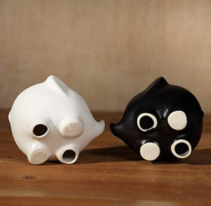 BLUSICON Ceramic Elephant Home Decor Tabletop Showpiece Figurine | Charming Black - Home Decor Lo