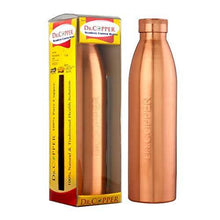Load image into Gallery viewer, Dr. Copper World&#39;s First Seam Less Copper Water Bottle, Copper Bottles for Water 1 Liter,100% Pure Copper Water Bottles 1 Litre Best, Leak Proof Copper Bottles 1 Litre 1000ml - Home Decor Lo