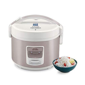 KENT Electric Rice Cooker 5-litres 700-Watt (White and Reddish Grey) - Home Decor Lo