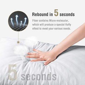 Bed Pillows for Sleeping(2-Pack) Luxury Hotel Collection Gel Pillow Good for Side and Back Sleeper & Hypoallergenic-Queen Size - Home Decor Lo