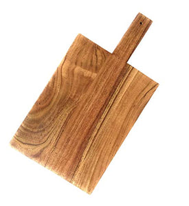 Velleitie Wooden Platter | Acacia Wood Snacks/Starter/Appetizer Platter | Cheeseboard | -15x8 inch S - Home Decor Lo