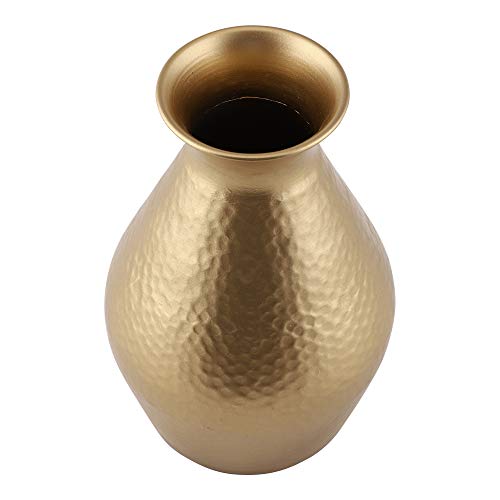 Hammered Pear Flower Pot – 9 inches – Brass Antique - House2home