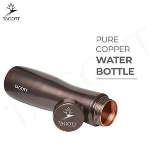 TAGOTT® Handmade 100% Pure Copper Apsara Antique Water Bottle : A Premium Design Bottle with Ayurvedic Health Benefits - Home Decor Lo