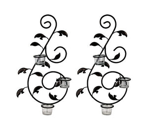 Hosley 18IN Long Set of 2 Decorative Wall Sconce with Free Tealights - Home Decor Lo
