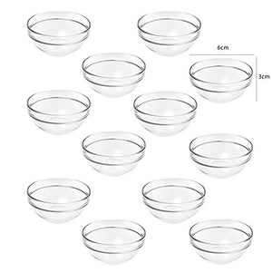 corner36 40 ml Glass Bowl , Suitable Use for Chatni (Small) -Set of 12 Pieces - Home Decor Lo
