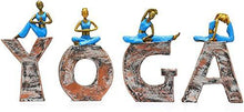 Load image into Gallery viewer, Craftomanic™ Handcrated Polyresin Yoga Lady Sitting On Yoga Alphabet Showpiece for Home Decor/Office Decor/Table Decor/Shelf Decor/Decorative Showpiece Garden Decor - Home Decor Lo