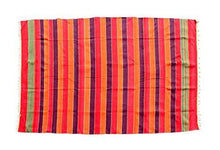 Load image into Gallery viewer, Varunavi Solapuri Cotton Carpet Galicha Rug Dari Satranji Multicolour 86 inch x 55 inch - Home Decor Lo