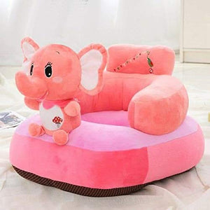THD (Tuteja Home Decors) Soft Plush Elephant Shape Baby Cushion Sofa Seat or Rocking Chair for Kids (Pink) - Home Decor Lo
