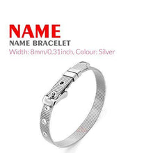 Load image into Gallery viewer, Dreamrax Silver Synthetic Metal Personalized Rhinestone Diamonds Shiny Name Bracelet for Girl&#39;s - Home Decor Lo
