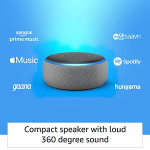 Echo Dot (3rd Gen) – Smart speaker with Alexa (Grey) - Home Decor Lo