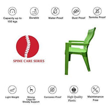 Load image into Gallery viewer, RW REST WELL Kingdom Spine Series Lumbar Support Extra Durable Plastic Chair for Home, Garden, Office &amp; Restaurants (Green, Set of 2) - Home Decor Lo