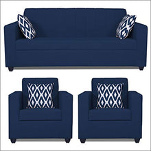 Load image into Gallery viewer, Adorn India Rio Highback 3-1-1 5 Seater Sofa Set (Blue) - Home Decor Lo