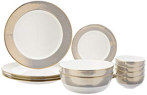 Amazon Brand - Solimo Handmade Ceramic Dinnerware Set, 14 Pieces - Home Decor Lo