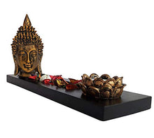 Load image into Gallery viewer, TIED RIBBONS Buddha Tealight Candle Holder with Tray Set for Home Wall Shelf Table Decoration - Home Decor Lo
