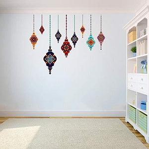 100yellow® Hanging Lamp Theme Wall Sticker for Kids Room & Living Room Decor (PVC Vinyl, 90 cm x 60 cm, Multi) - Home Decor Lo