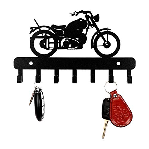 Sehaz Artworks Decorative Metal Wall Hooks for Keys | 7 Hook Bike Wall Rack | Hooks Rack/Holder for Kitchen Utensil | Wall Mounted Key Holder Key Rack Key Hanger | Bathroom Towel Hooks | Hat Rack - Home Decor Lo
