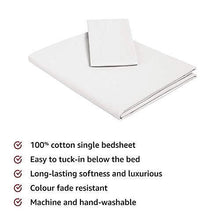 Load image into Gallery viewer, Amazon Brand - Solimo Solid 144 TC 100% Cotton Single Bedsheet with 1 Pillow Cover, Off-White - Home Decor Lo