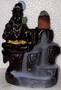 Lord Shiva Smoke Fountain/Incense Burner/Backflow Incense/Idol Gift Item/Gift Item with Free 10 Smoke Back Flow Scented Cone Incense - Home Decor Lo