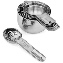 Load image into Gallery viewer, Hudson Essentials Stainless Steel Measuring Cups and Spoons Set - 11 Piece Stackable Set - Home Decor Lo