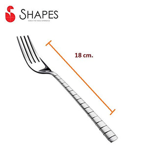 Shapes Zack Stainless Steel Dinner Fork, Set of 12 Pcs. - Home Decor Lo
