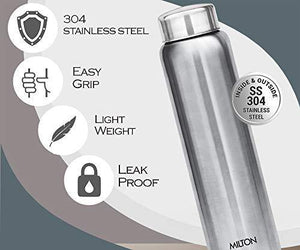 Milton Aqua 1000 Stainless Steel Water Bottle, 930 ml, Silver - Home Decor Lo