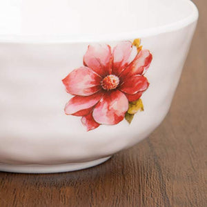 Home Centre Meadows-Malva Printed Curry Bowl - White - Home Decor Lo