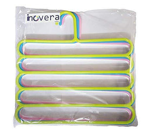 INOVERA (LABEL) 5 Layer Pants Clothes Hanger Wardrobe Storage Organiser Rack (Set of 6), 32l x 1b x 33h cm (Assorted Colour) - Home Decor Lo