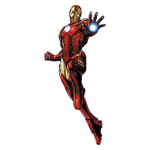 RoomMates Iron Man Peel And Stick Giant Wall Decals With Glow - RMK3172GM,Multicolor - Home Decor Lo