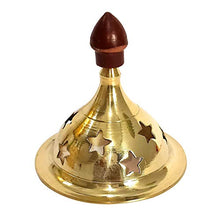 Load image into Gallery viewer, RSD Collection Brass Akhand Jyot Diya with Decorative Crystals Oil Lamp Lantern for Diwali, Puja and Festival Decoration(Size: 19x8x8 cm) - Home Decor Lo