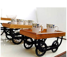Load image into Gallery viewer, Wooden Serving Tray/Kart/Platters redaa Desi Look - Home Decor Lo