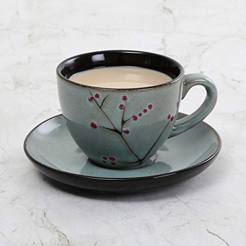 Home Centre Bernina Floral Print Cup and Saucer - Home Decor Lo