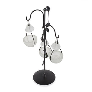 JEWEL FUEL Iron and Glass Lantern Shape Tealight Candle Holder Showpiece - Home Decor Lo