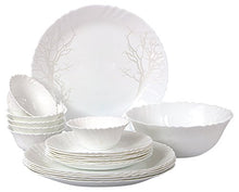 Load image into Gallery viewer, Cello Imperial Winter Frost Opalware Dinner Set, 19 Pieces, White - Home Decor Lo