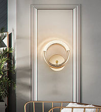 Load image into Gallery viewer, CITRA Led Glass Crystal Golden Metal Wall Light - Warm White