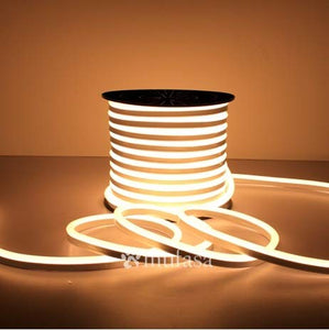 Mufasa LED Neon Light Rope, Waterproof Outdoor Flexible Light with Connector, 120LED/M Silicone Light for Diwali, Christmas, Decoration (Warm White) (5 Meter) - Home Decor Lo