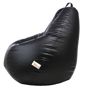 Sattva Classic Bean Bag Cover (Without Beans) XXL Size - Black - Home Decor Lo