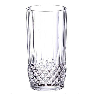 Saaikee Beer Glass Whiskey Glass Juice Water Glass Tall Mug Drinking Glass Diamond Design Transparent 250 Ml (Set of 6) - Home Decor Lo