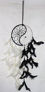 odishabazaar Down & Feather-Fill Dream Catcher (24 inch hanging length:6 inch, Multicolour) - Home Decor Lo