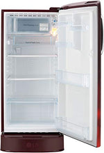 Load image into Gallery viewer, LG 190 L 4 Star Inverter Direct-Cool Single Door Refrigerator (GL-D201ASCY, Scarlet Charm) - Home Decor Lo
