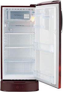LG 190 L 4 Star Inverter Direct-Cool Single Door Refrigerator (GL-D201ASCY, Scarlet Charm) - Home Decor Lo