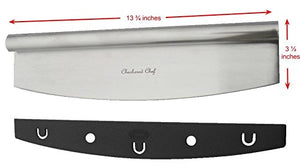 Checkered Chef Pizza Cutter Sharp Rocker Blade With Cover. Heavy Duty Stainless Steel. Best Way To Cut Pizzas And More. Dishwasher Safe. - Home Decor Lo
