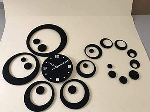 Mr. Brand Acrylic Wall Clock Bedroom Clock(Black_36 Inch X 24 Inch) - Home Decor Lo