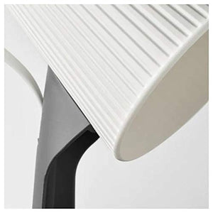 Ikea SVALLET Work lamp, Dark Grey, White(Max.: 8.6 W Height: 35 cm (14") Base Diameter: 16 cm (6") Shade Diameter: 11 cm (4") Cord Length: 200 cm (6 ' 7")) - Home Decor Lo